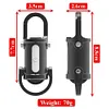 COB LED Mini Flashlight Keychain USB Rechargeable Work Light for Camping (Black)
