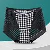 Seamless Printed One-Piece Ice Silk Hollow Lace Briefs