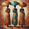 (US Local)Paint By Numbers Kit On Canvas DIY Oil Art African Woman Home Wall Decor 40x40cm