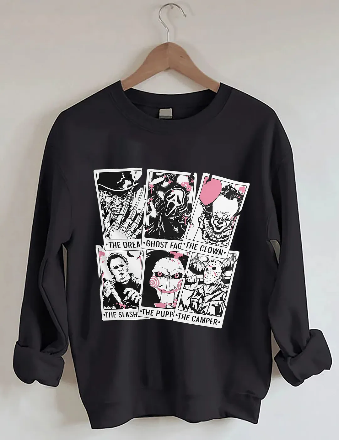 Horror Characters Tarot Card Sweatshirt