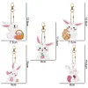 5pcs Diamond Painting Keyring Kits DIY Keychain Bag Pendant Kits