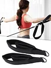 [US Local Warehouse] 2Pcs Ankle Pilates Cord Elastic Double Ring Exercise Straps Resistance Band Cord