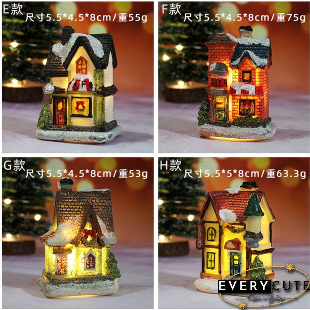 Christmas New Christmas Decorations Resin Small House Micro Landscape Resin House Small Ornaments Christmas Gifts