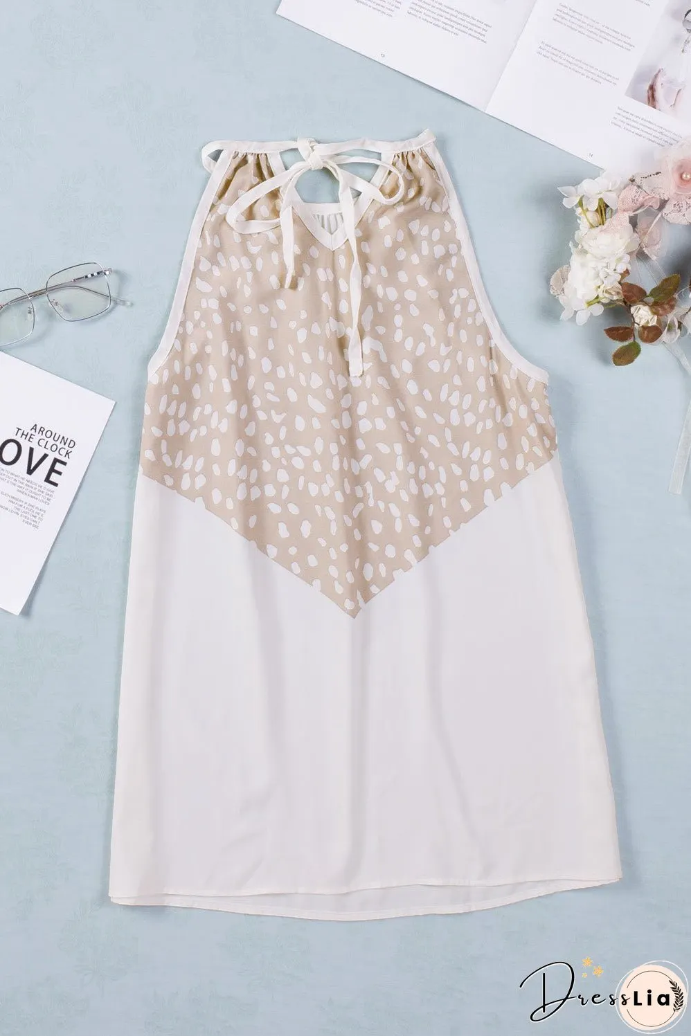 Spotted Splice Halter Tank