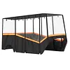 [US Local Warehouse] Fits 6-Person Golf Cart Rain Cover with Transparent Windshield & Reflective Strips 600D Waterproof Oxford Fabric Outdoor Golf Cart Protector Compatible with Club Car & for EZGO