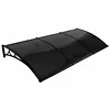 [US Local Warehouse] Awning for Door Entrance 118x39 Inch Rain & Snow Protection Window Awning Door Canopy with Aluminum Alloy Bracket Overhead Modern Polycarbonate Cover for Patio/Porch/Deck