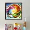 Four Seasons Scenery-11CT Stamped Cross Stitch Bead Embroidery 46*46cm