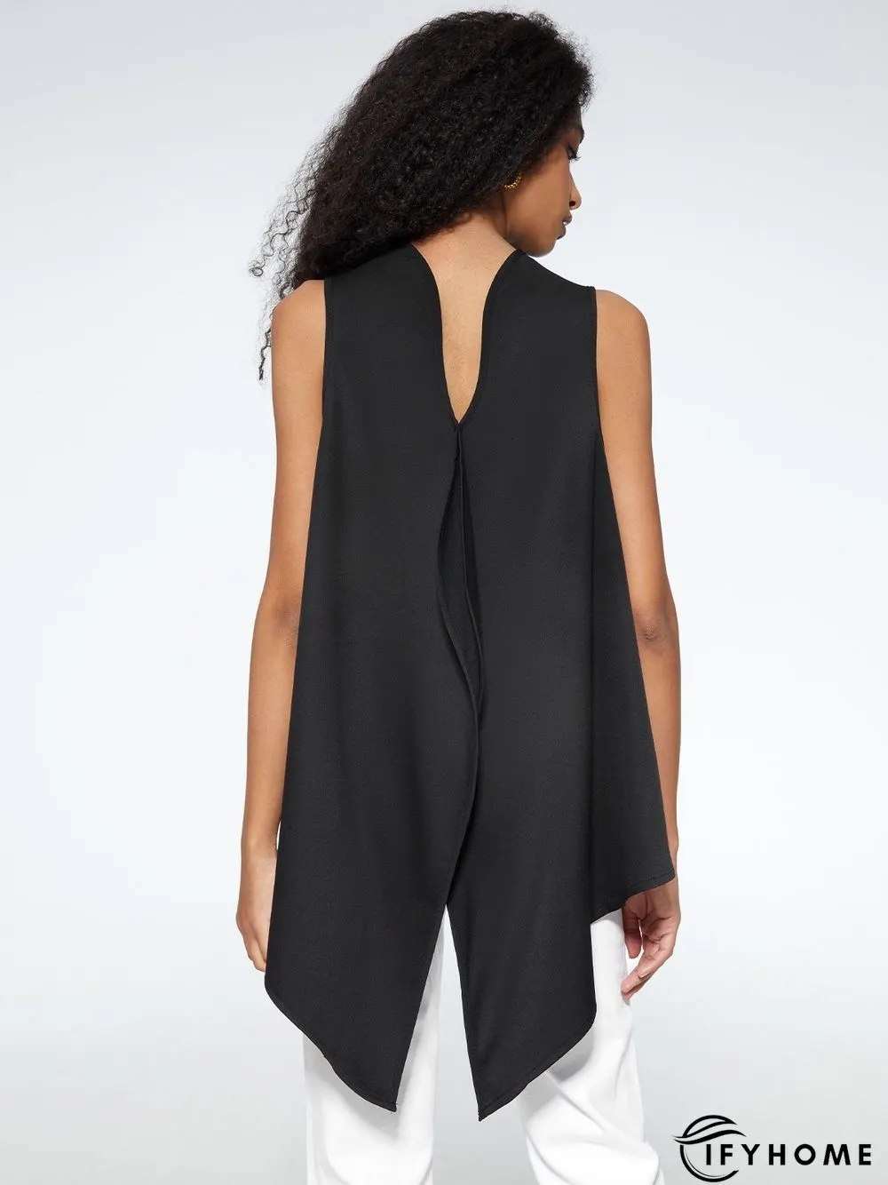 Elegant Turtleneck Shift Solid Top | IFYHOME