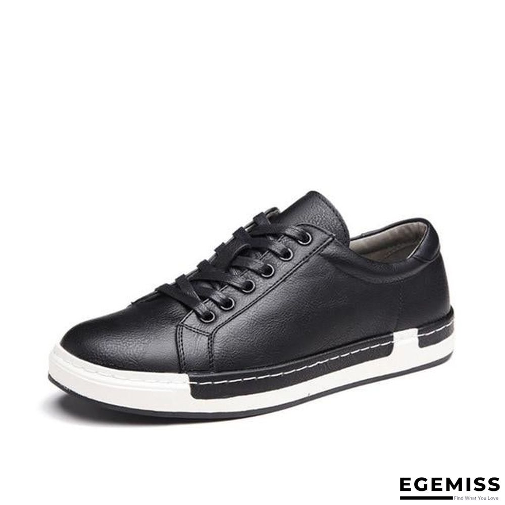Casual Shoes Men Fashion Vintage Shoes Brown Brand Male Shoes Genuine Leather Men's Leisure Shoes | EGEMISS