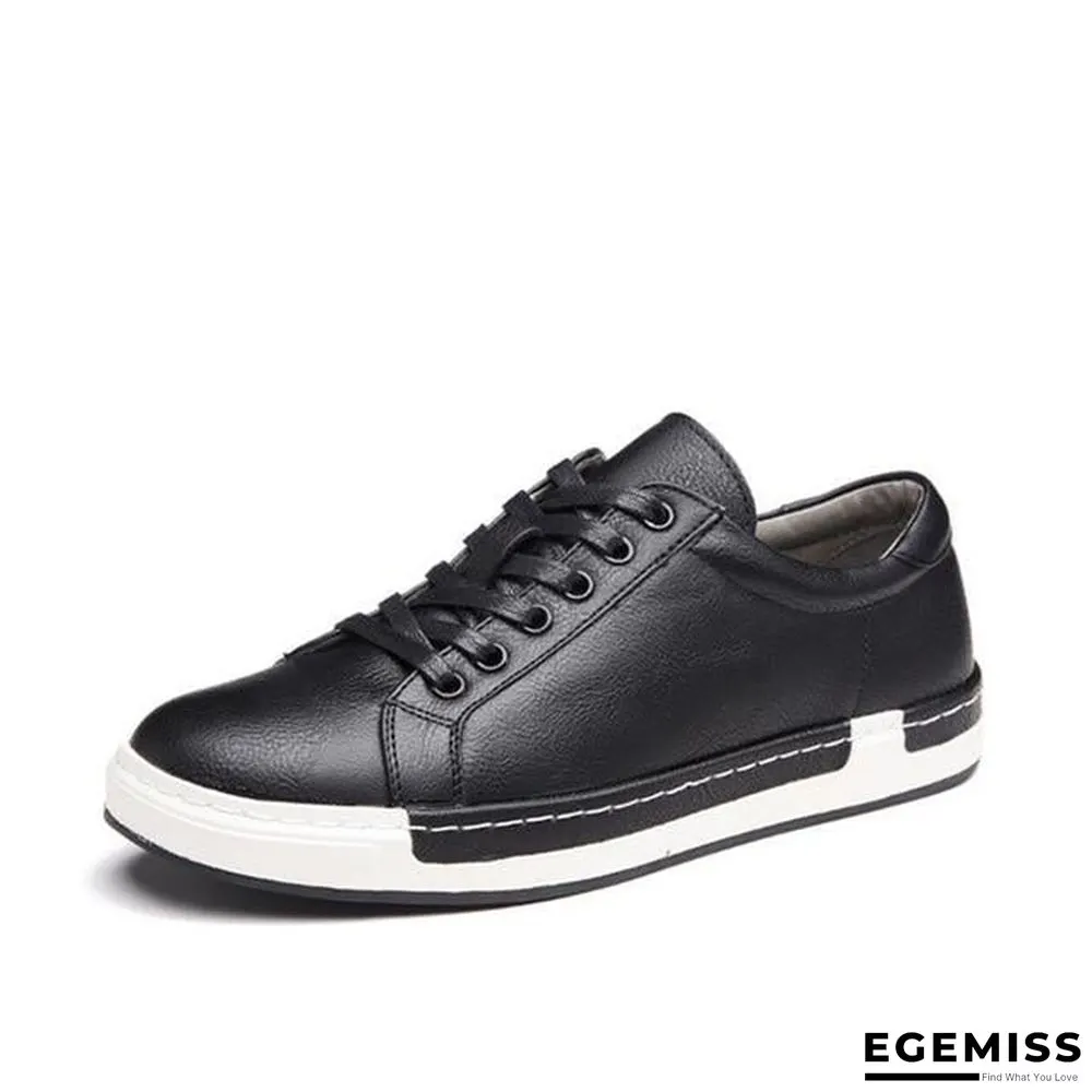 Casual Shoes Men Fashion Vintage Shoes Brown Brand Male Shoes Genuine Leather Men's Leisure Shoes | EGEMISS