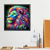 Diamond Painting -DIY Round Drill Colorful Lion(40*40CM)