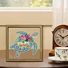 Turtle DIY Special Shape Double sided Print Clear Diamond Art Kit Wooden Framed Diamond Painting Kit(22x22cm)