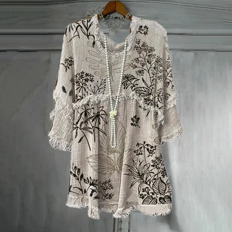 Vintage Sketching Printed Comfy Casual Shirt