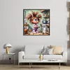 Girl In Kitchen-11CT Stamped Cross Stitch 40*40cm/15.75*15.75in