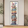 (Stamped/Counted) Stack Of Books With Flowers - 11CT Cross Stitch 30*80cm/11.81*31.5in(Big Size)