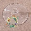 2pcs/set DIY 26 Letters Double Side Diamond Painting Wine Glass Charms Identification Kit