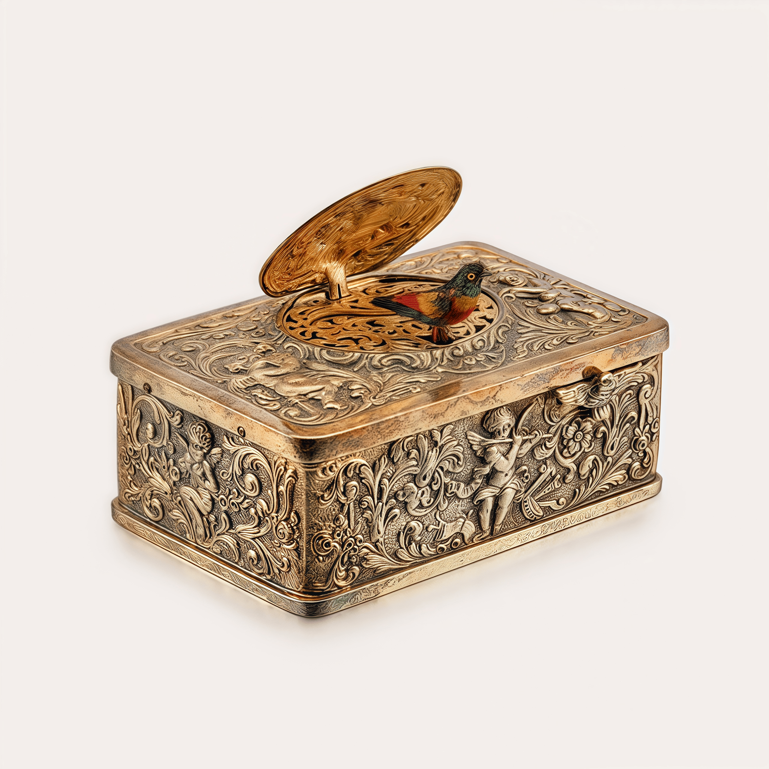 🦜3D Vintage Bird Music Box 