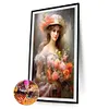Diamond Painting-DIY Full Round Drill Flower Beauty(40*60CM）