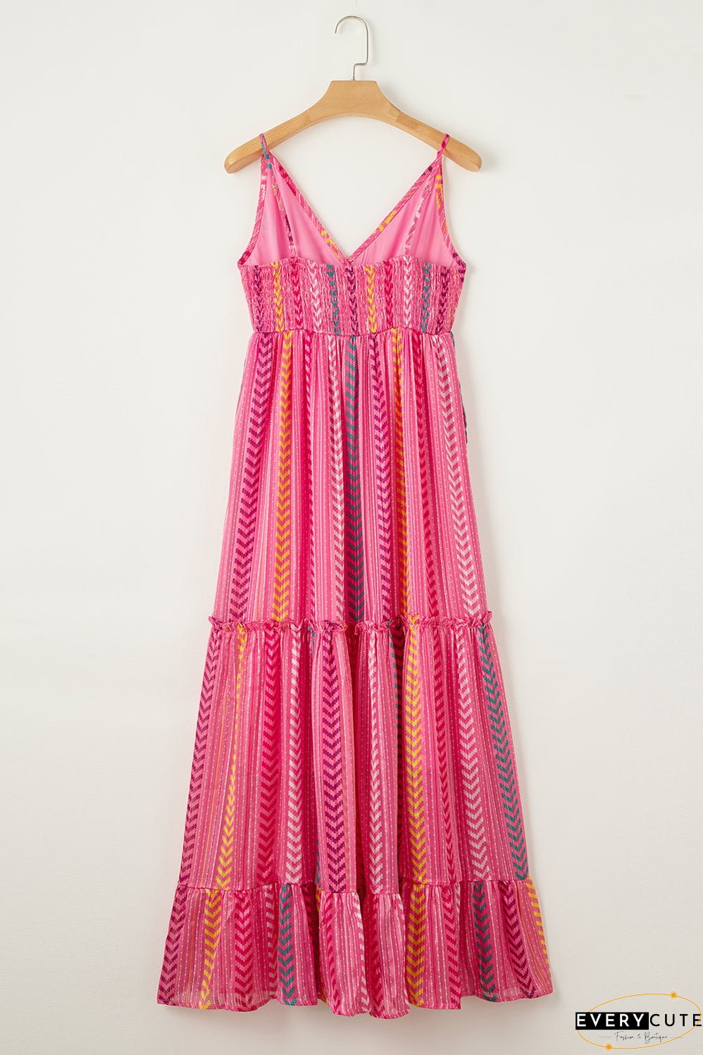 Tassel Tie V Neck Wrap Maxi Dress