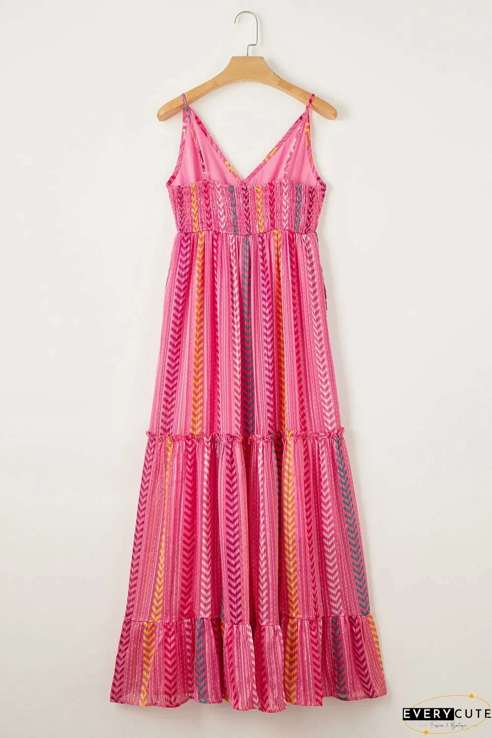 Tassel Tie V Neck Wrap Maxi Dress