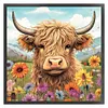 Daisy And Yak Highland Cow -11CT Stamped Cross Stitch 40*40cm/15.75*15.75in