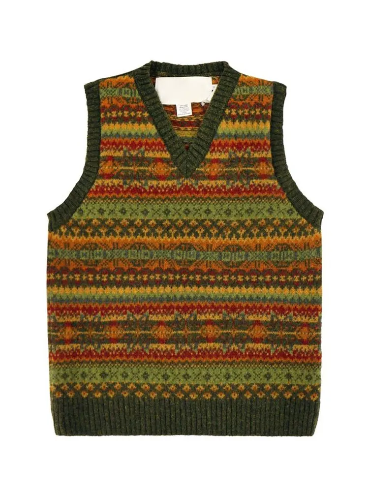 Men's Retro Ethnic Stylefairman Island Knit Jacquard Vest