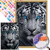 (US Local)White Tiger - Round AB Drills Diamond Painting(45x65cm)