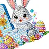 (US Local)PET Double Sided Special Shaped Easter Alphabet DIY Diamond Painting Keychain