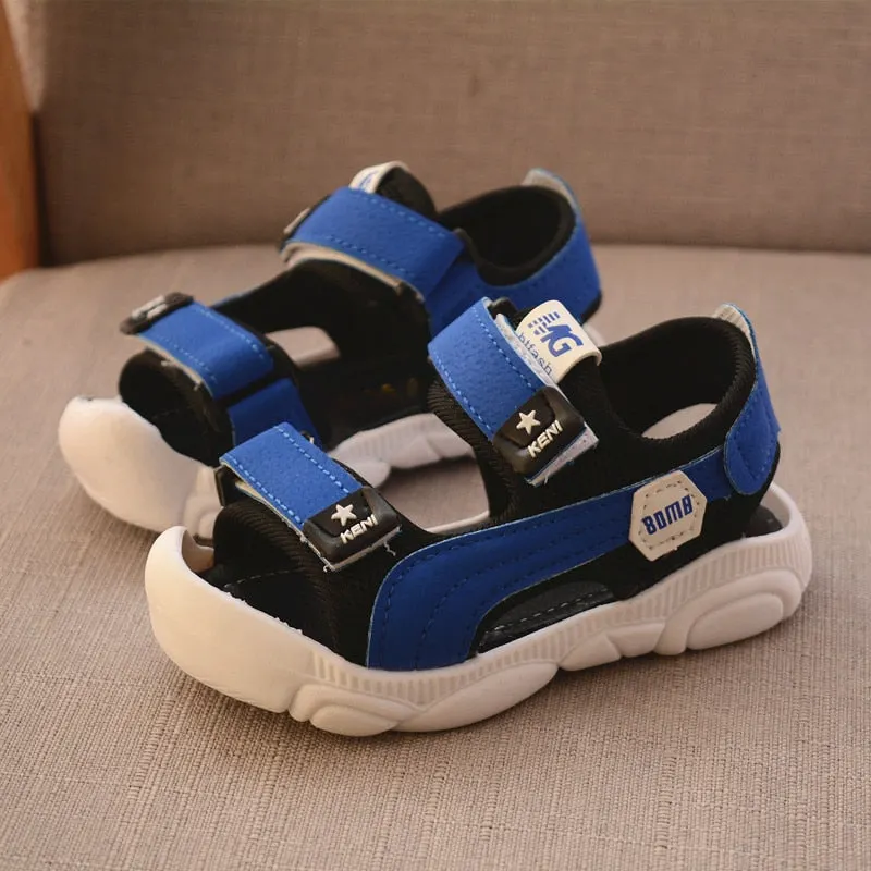 2022 Summer Children Shoes Boys Soft Soles Beach Shoes Male Baby Baotou Anti-kick Children's Sandals Princepard Summer Sandals