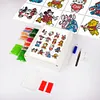 16pcs Cartoon DIY Mini Round Diamond Painting for Table Decor No Frame15x15cm