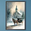 Diamond Painting-DIY Full Round Drill Christmas Snow House(40*60 CM)