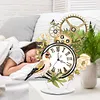 (US Local)Acrylic Special Shape Flower Bird Diamond Painting Clock Ornaments Kit