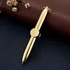 Fidget Gyro LED Light Luminous Pen Decompression Pen Metal Pen Multifunctional Student Ballpoint Pen Anti-Stress Anxiety Gift Pen