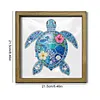 Diamond Painting Wooden Double-Sided Turtle Ornaments Kit with Photo Frame Desktop