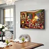 (Big Size)Santa Claus Counting Gifts - 11CT Stamped Cross Stitch - 60*45cm - Xmas
