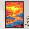Seaside Rising Sun-9CT Stamped Cross Stitch 68*95cm/26.77*37.4in(Big Size)