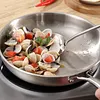 316 Stainless Steel Frying Pan With Lid Household Uncoated Cookware Non-Stick Even-Heating Flat Bottomed Skillet Suitable for Fried Egg Steak
