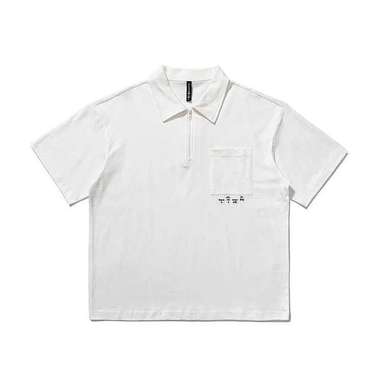 2022 Summer Man Outfits Lapel Short Sleeve
