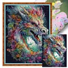 (Big Size)Colorful Dragon - 11CT Stamped Cross Stitch - 50*65cm