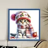 Winter Cat - 18CT Stamped Cross Stitch - 30*30cm