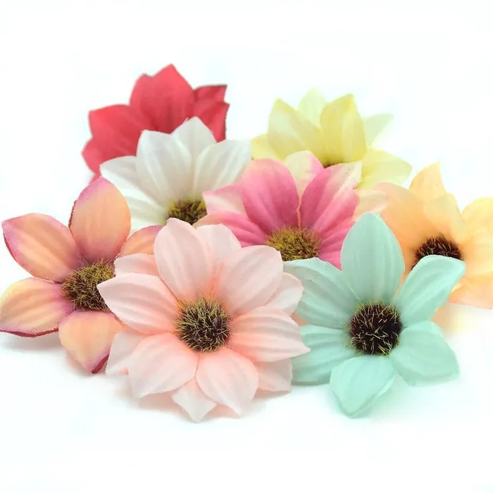30pcs  Cheap 5.5cm Mini Gerbera Artificial Rose Rose Flower Head  Wedding Decoration DIY Wreath Accessories Craft Fake Flowers