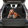 SUV Cargo Liner for Dogs, Waterproof Pet Cargo Cover Dog Seat Cover Mat for SUVs Sedans Vans with Bumper Flap Protector, Non-Slip, Large Size Universal Fit, Black