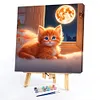 Full Moon Kitten-Paint by Numbers Acrylic Painting 40*40CM