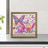 Butterfly DIY Special Shape Double sided Print Clear Diamond Art Kit Wooden Framed Diamond Painting Kit(22x22cm)