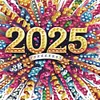 2025 Special Shape Cup Desktop Diamond Standing Calendar for Bedroom Living Room