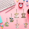 6pcs/set DIY Diamond Painting Special Shape Double Sided  Diamond Art Keyring Keychain Kit (Calf)
