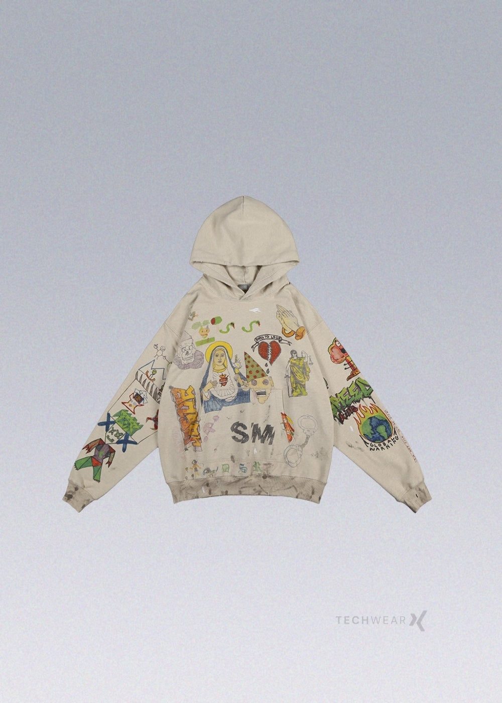 saint michael パーカー21SS Hoodie Graffiti Saint Michael SM Graffiti Hoodie