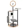 [US Local Warehouse] 66-Inch Cat Tree with Scratching Post Cat Tower Multi-Level Cats Furniture with Dangling Ball Platform Hammock for Indoor Cats Large Adult