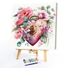 Flower Love Lock - Paint by Numbers Acrylic Painting 40*40cm