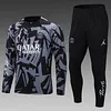 2022/2023 Psg Paris Saint-Germain Half-Pull Training Suit Black Gray Camouflage Set love fball